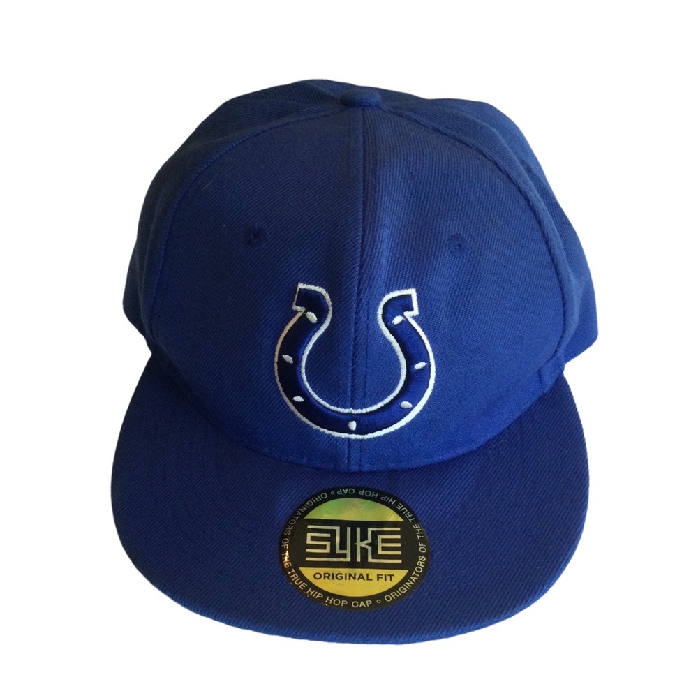 SYKE Indianapolis Colts Flatbill SnapBack Cap Royal Blue